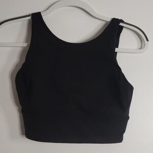 Black Sleeveless Crop Top